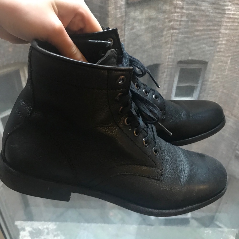 Frye Tyler Leather Lace-Up Mid-Calf Boot